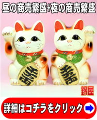 商売繁盛の開運グッズである開店祝い招き猫セット