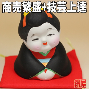 商売繁盛の開運グッズであるお福さん人形の置物を販売